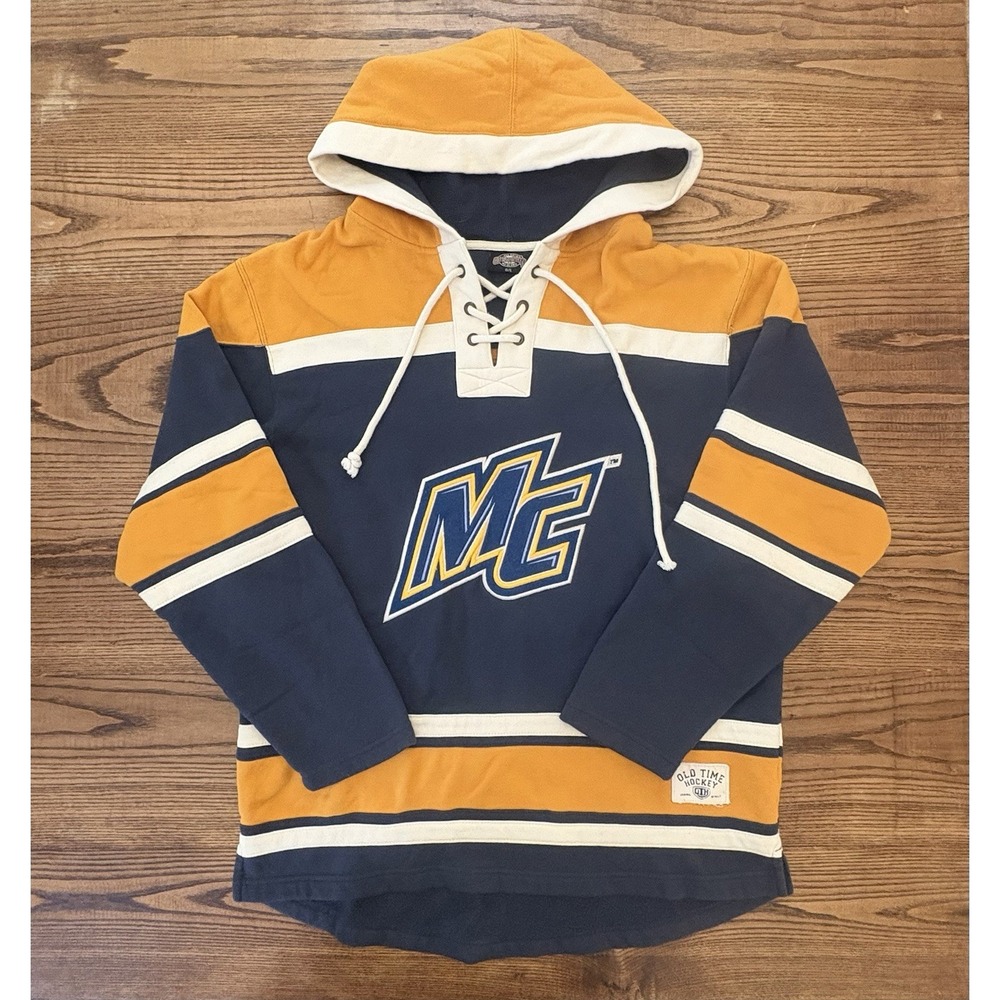 Old Time Hockey NCAA Merrimack College MC Lace Hoodie Sweatshirt Size Large